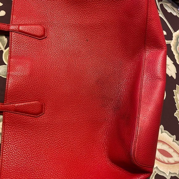 Red Tory Burch Tote - Picture 3 of 5
